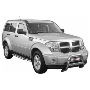 Dodge Nitro Bull Bar - Omac - Steel - Silver - '07-'12 Dodge Nitro Bull Bar - Omac - Steel - Silver - '07-'12